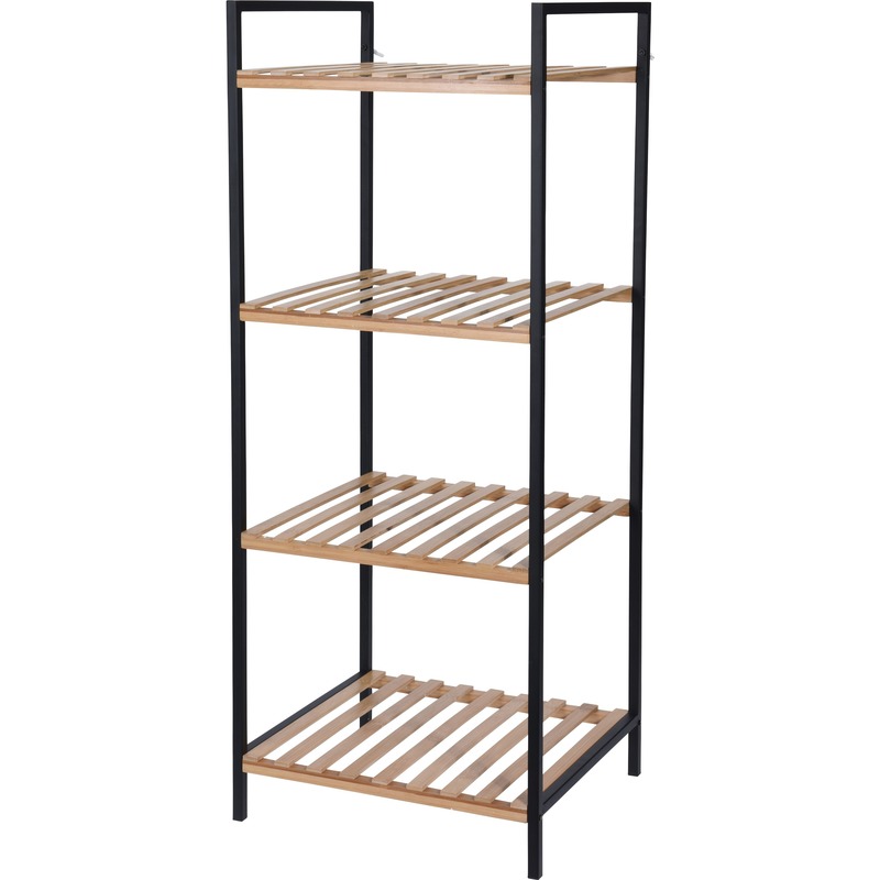 Bamboe houten badkamer kastje trolley 95 cm